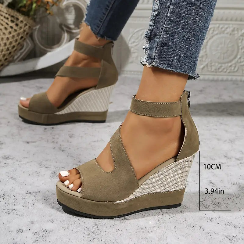 Oriane – Elegant Wedge Sandals in Espadrille Style