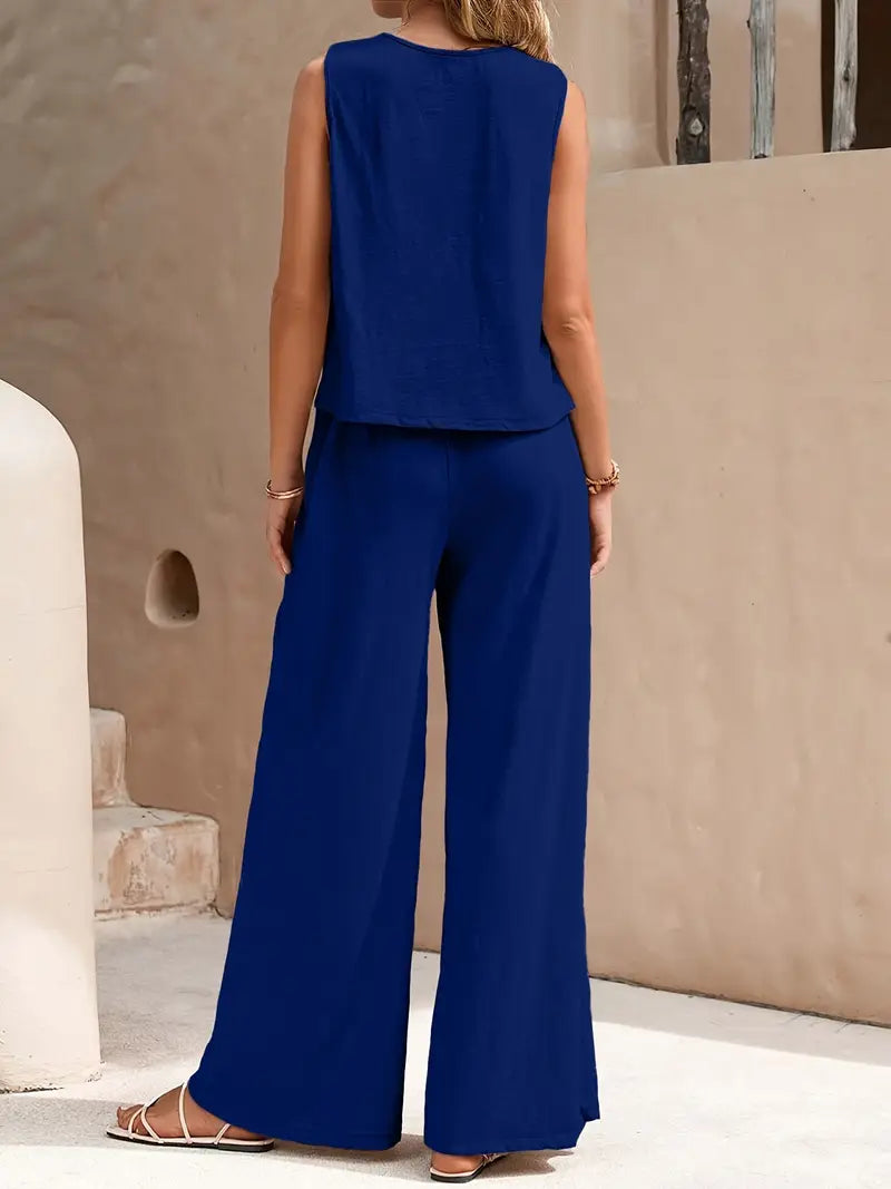 Remy – Elegant Sleeveless Top and Pants Set