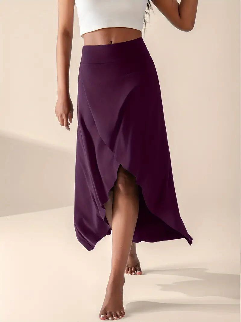 Mira – High Waisted Slit Skirt with Pockets