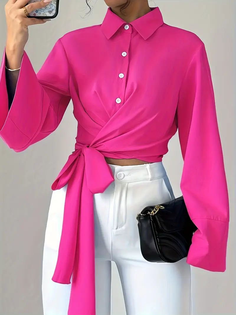Monette – Elegant Wrap Blouse