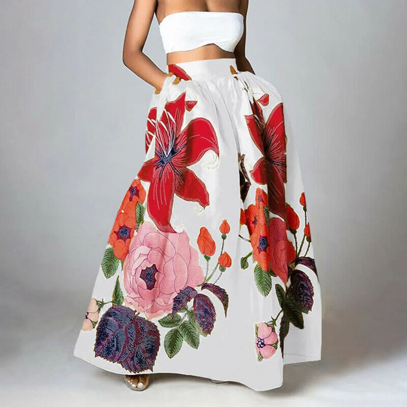 Zephyrelle – Vibrant Floral Maxi Skirt