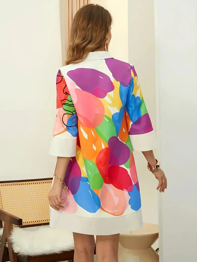 Rihanna – Colorful Shirt Dress