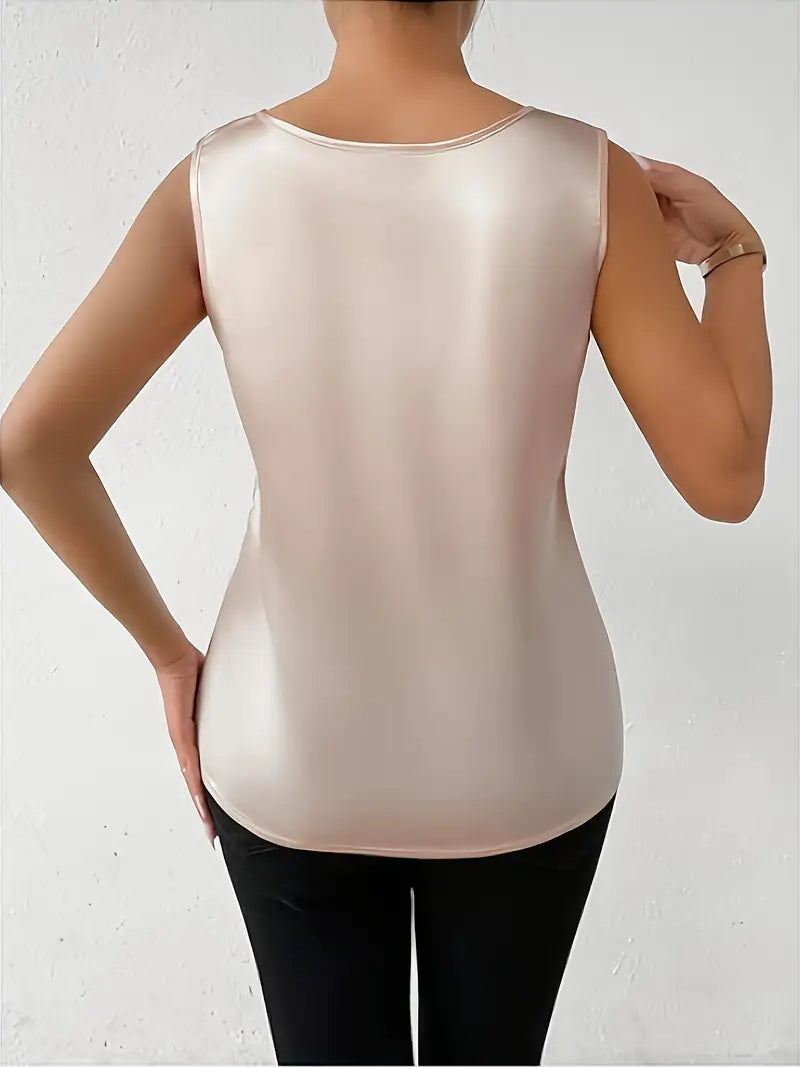 Isalina – Elegant Satin Sleeveless Top