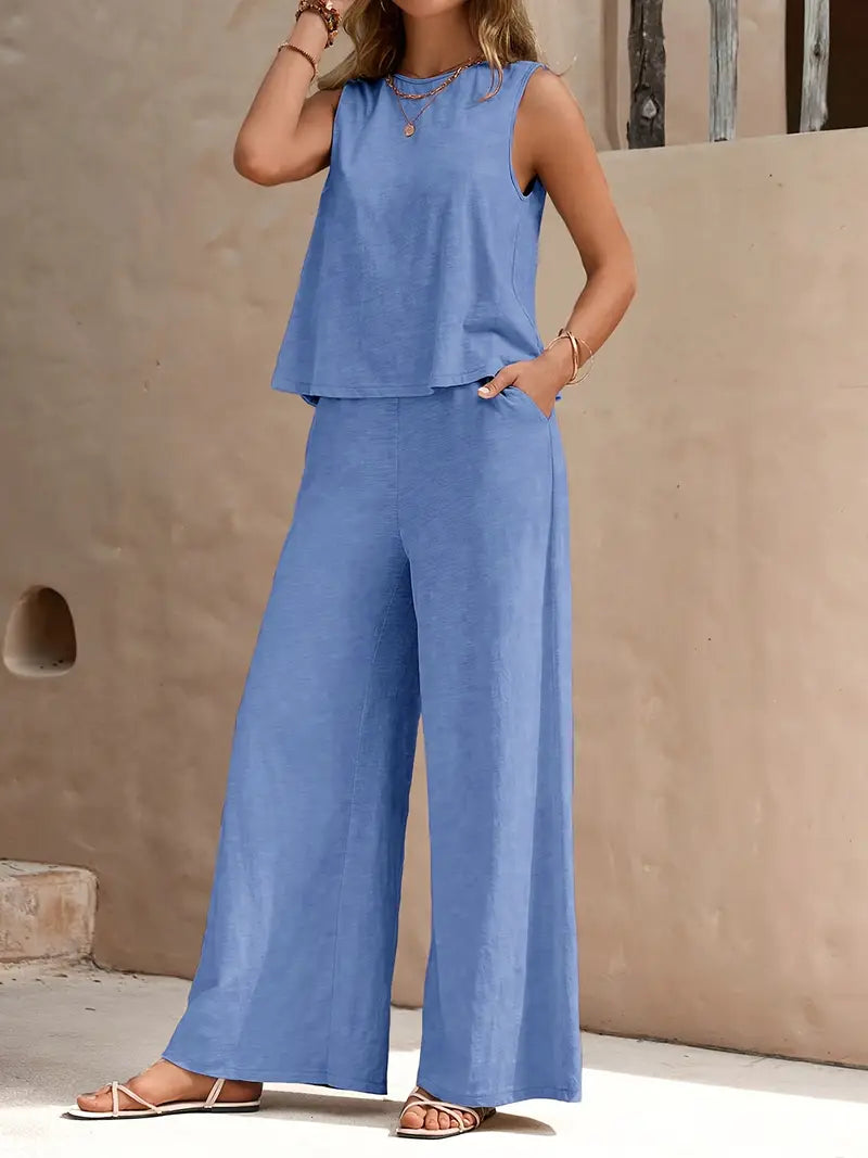 Remy – Elegant Sleeveless Top and Pants Set