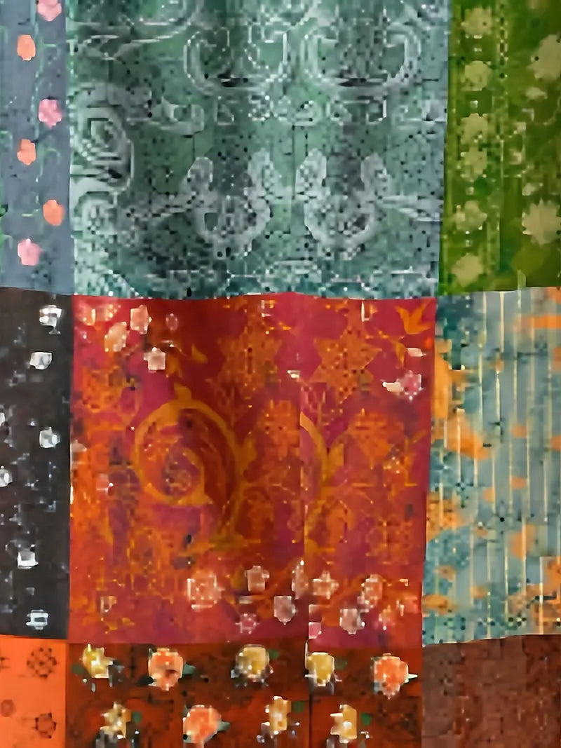 Lenivelle – Boho Patchwork Sleeveless Swing Dress