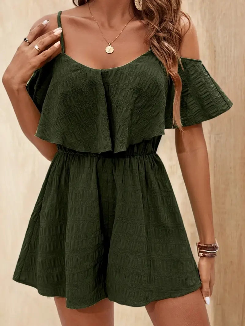 Lema – Elegant Structured Off-shoulder Romper