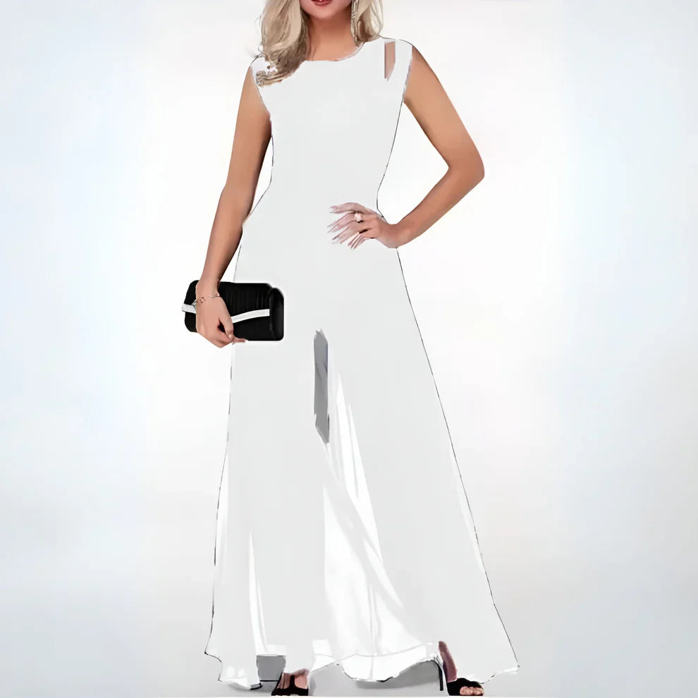 Serenith - Elegant Sleeveless Chiffon Jumpsuit