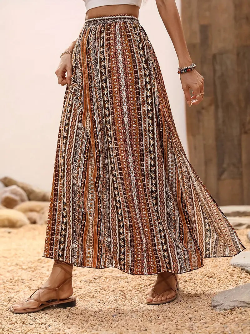 Sam – A-line Skirt with Tribal Print