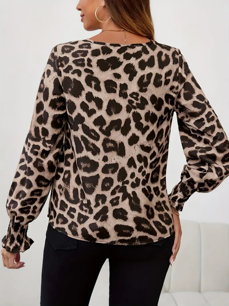 Mirabelle – Lightweight Leopard Print Blouse