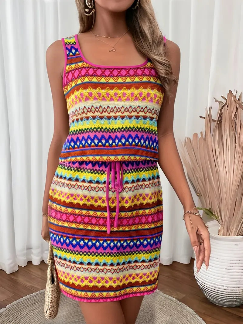 Tamala – Vibrant Knitted Summer Dress