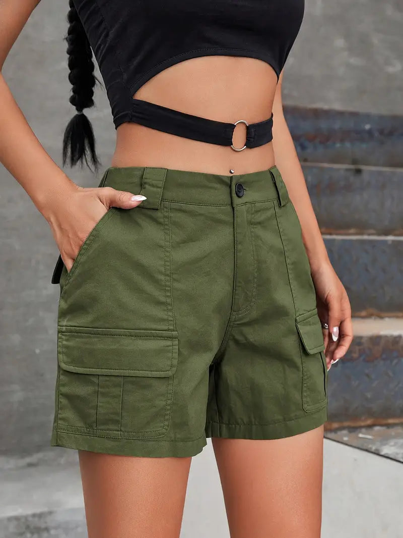 Zephyress – Stylish Cotton Cargo Shorts