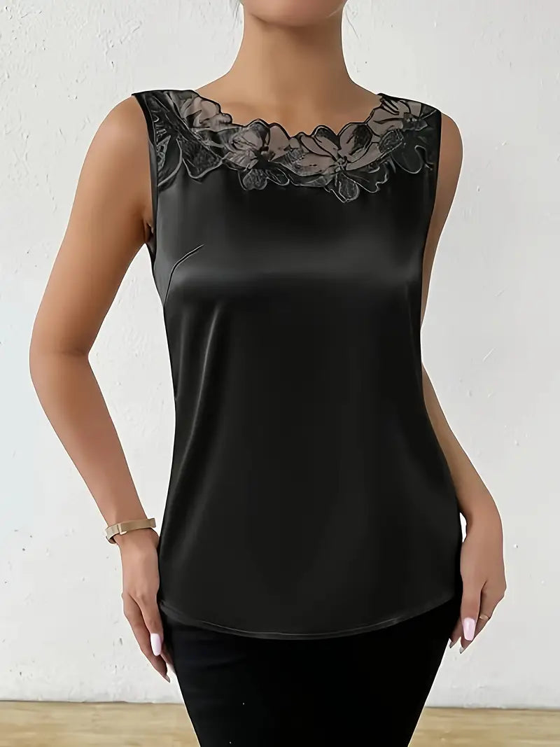 Isalina – Elegant Satin Sleeveless Top