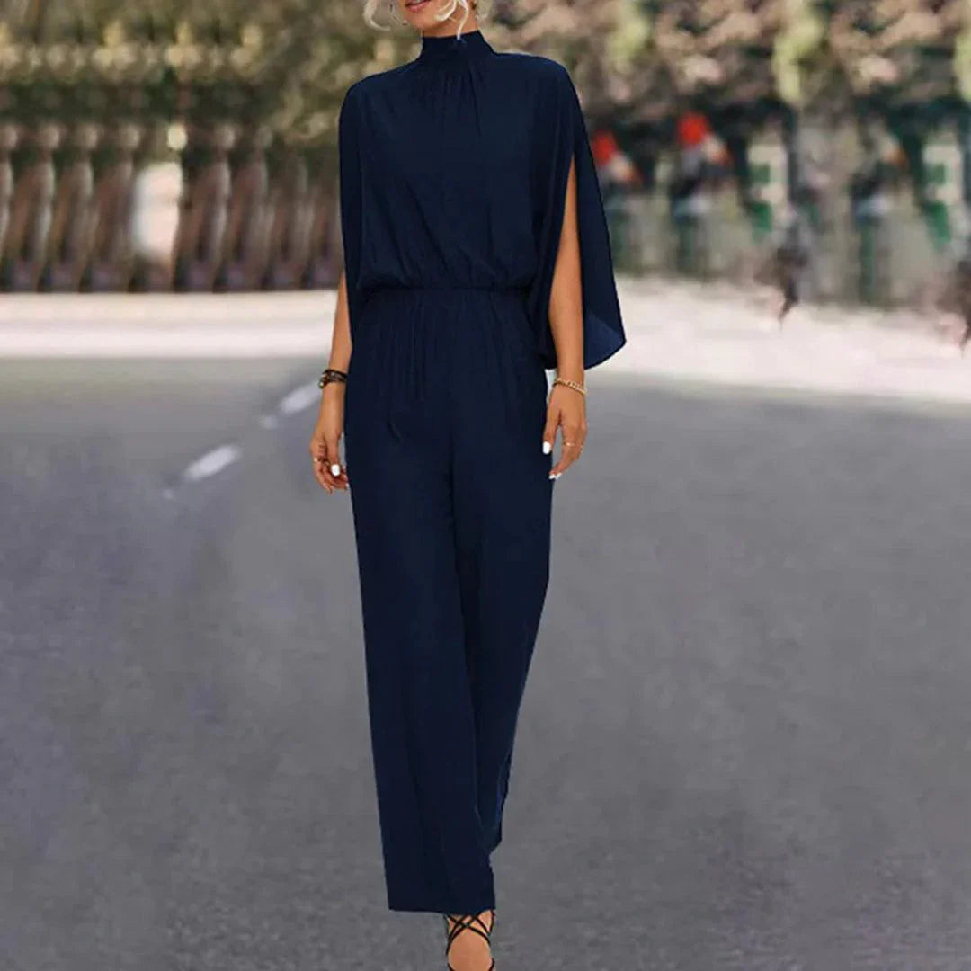 Shelly – Elegant High Neck and Wide Legs Jumpsuit