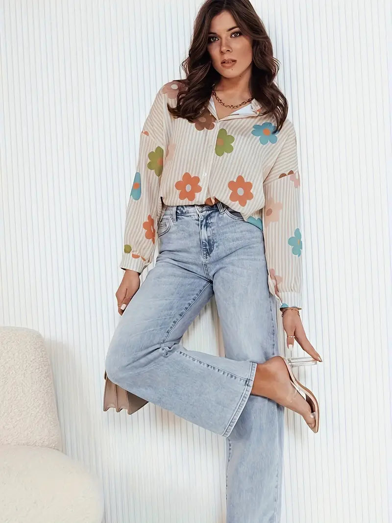 Onyxa – Trendy Oversized Blouse with Buttons