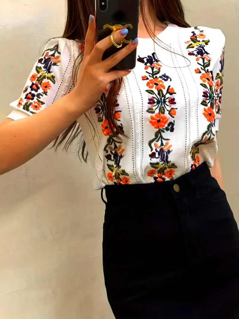 Iris – Cotton Knitted Top