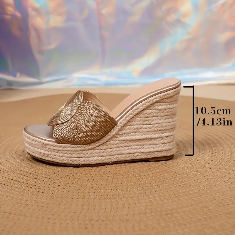 Helga – Stylish Woven Wedge Sandals