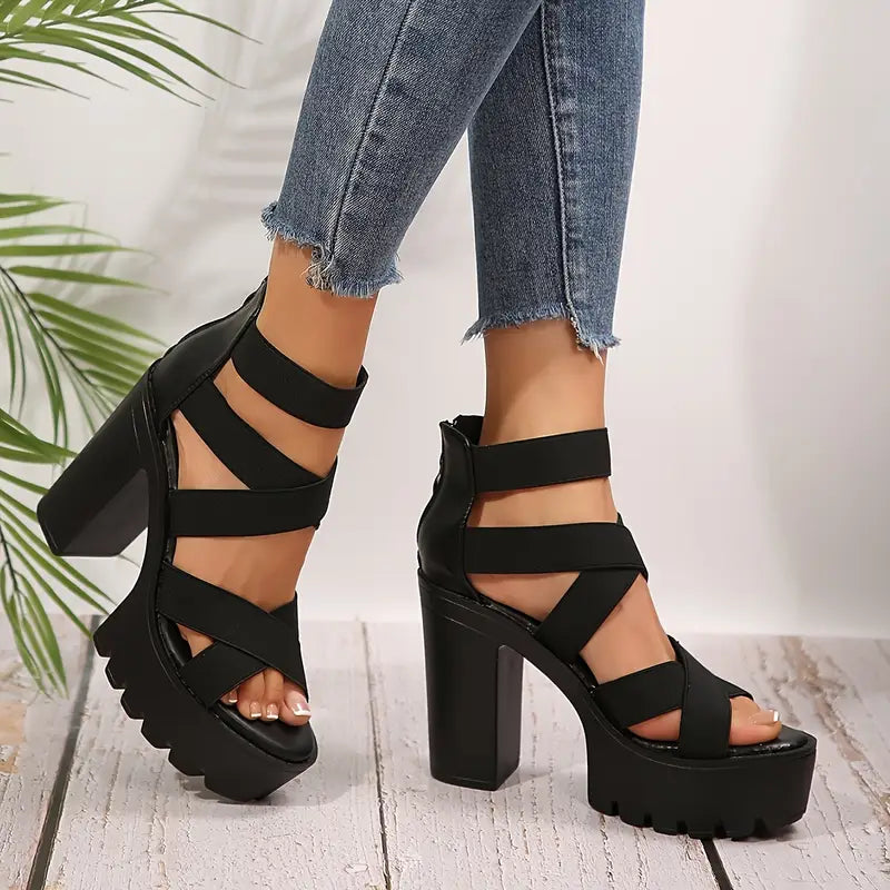Kaevia - Platform Block Heel Sandals