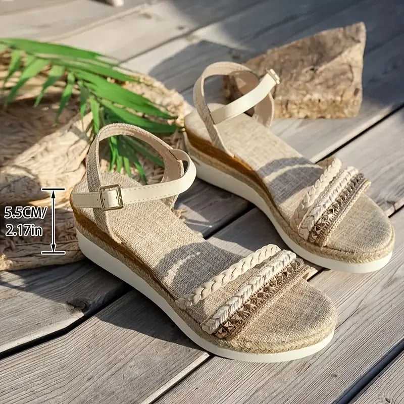 Lillo – Boho-inspired Platform Sandals with Braided Straps