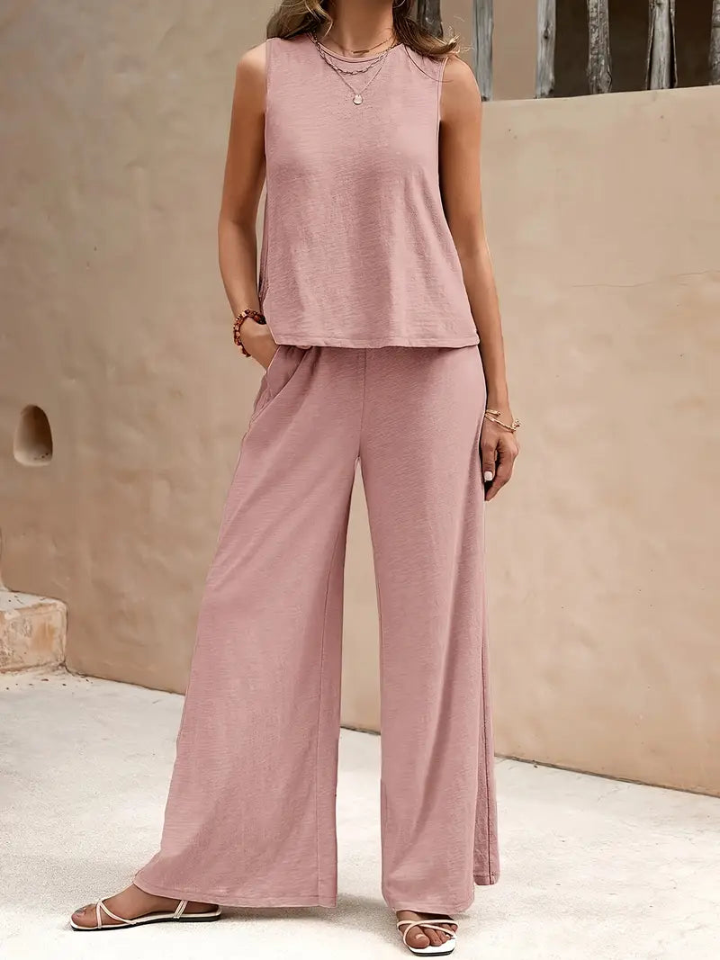 Remy – Elegant Sleeveless Top and Pants Set