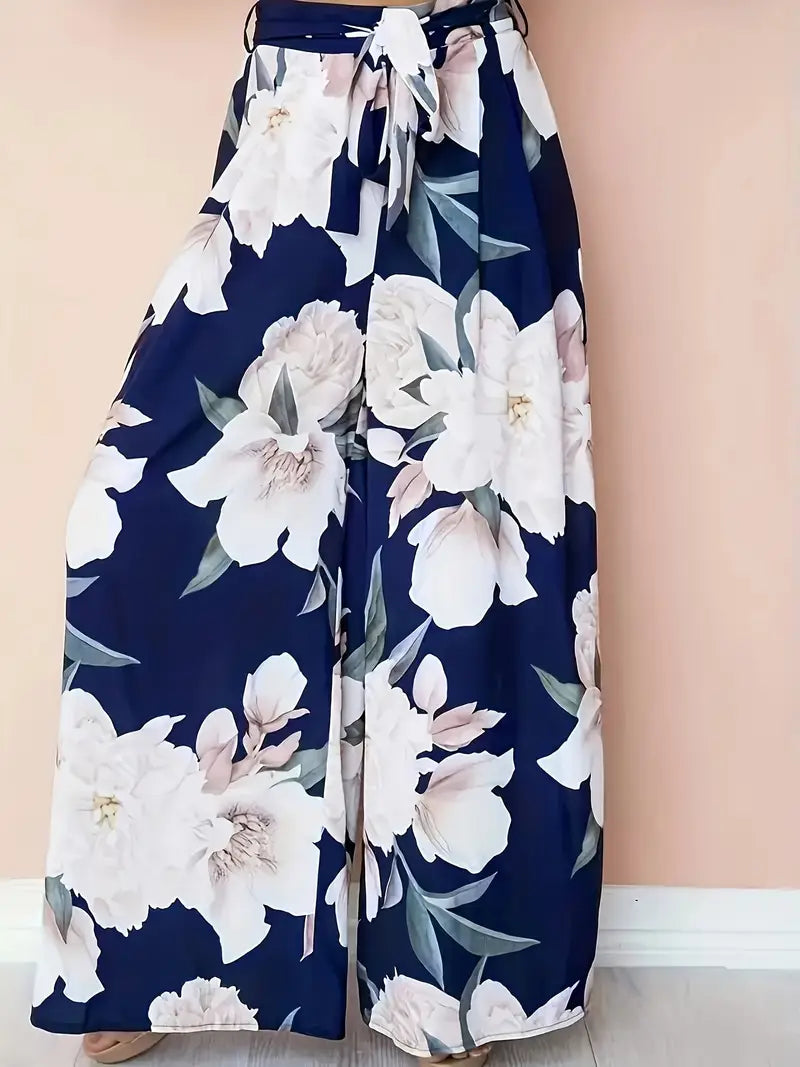 Aisling – Floral High Waist Wide Leg Palazzo Pants
