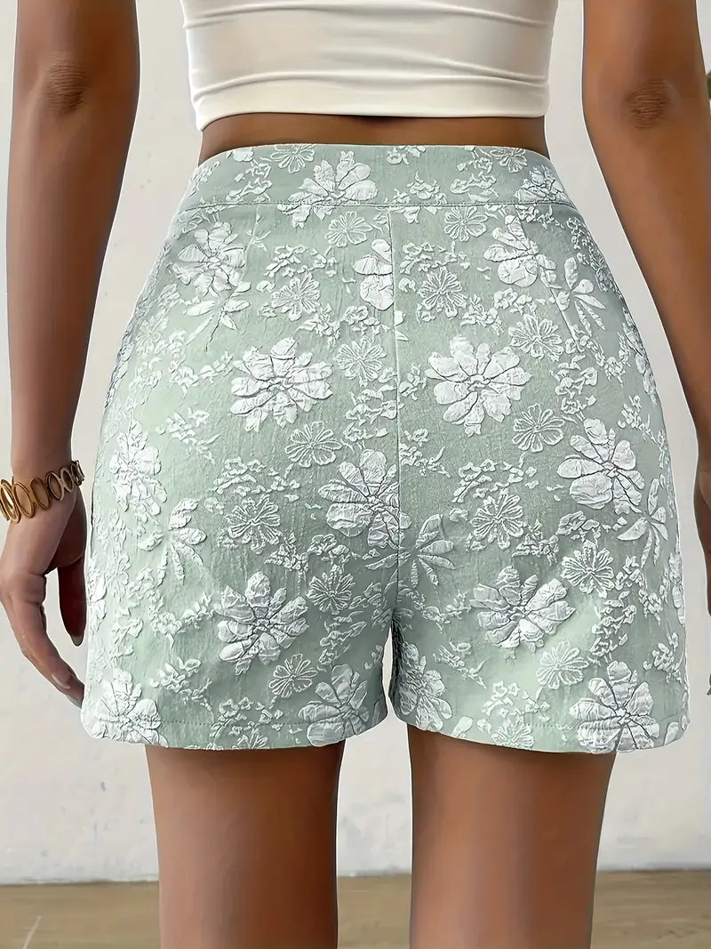Isolindra – Stylish Flower Embroidered Shorts