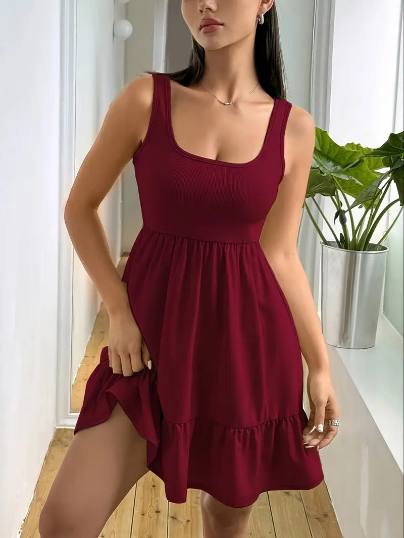 Emberlynn – Sleeveless Tiered Mini Dress