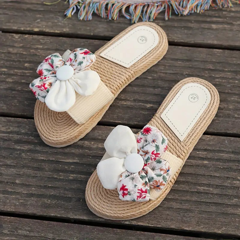 Treice – Floral Bow Espadrilles