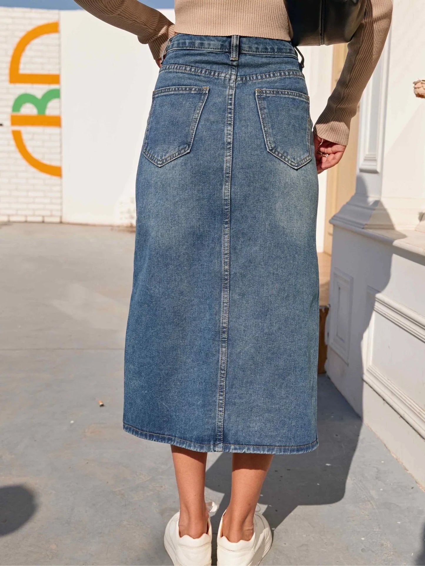 Xyrah – Classic Denim Skirt