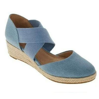 Brenda – Stylish, Breathable Canvas Wedge Shoes