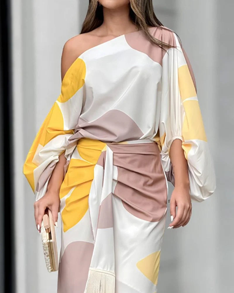 Morwenna – Silky Satin One-shoulder Dress