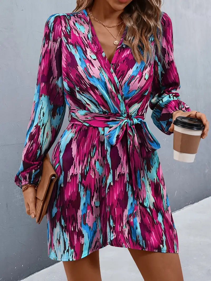 Nocturna – Long-sleeved Wrap Dress