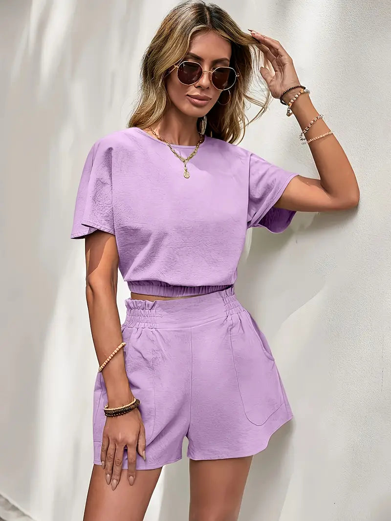 Aminna – Elegant Top and Shorts Set