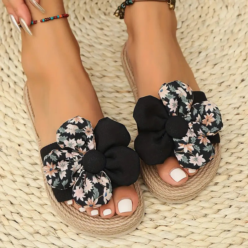 Treice – Floral Bow Espadrilles