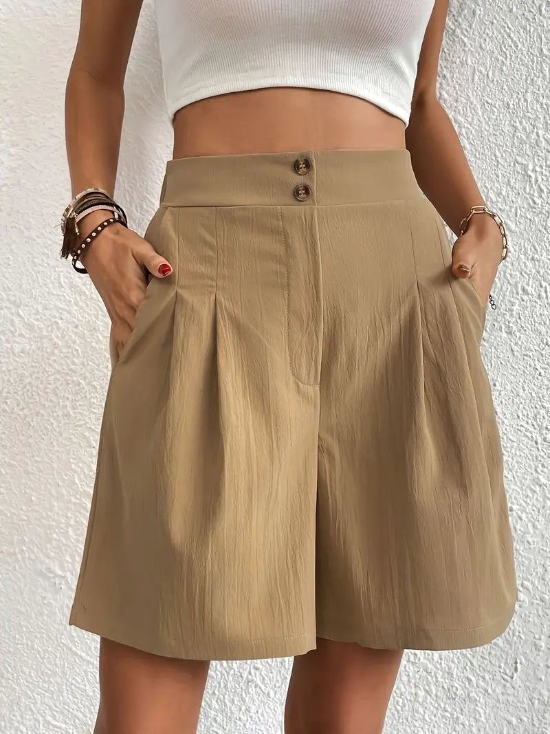 Nyx - High Waist Pleated Shorts