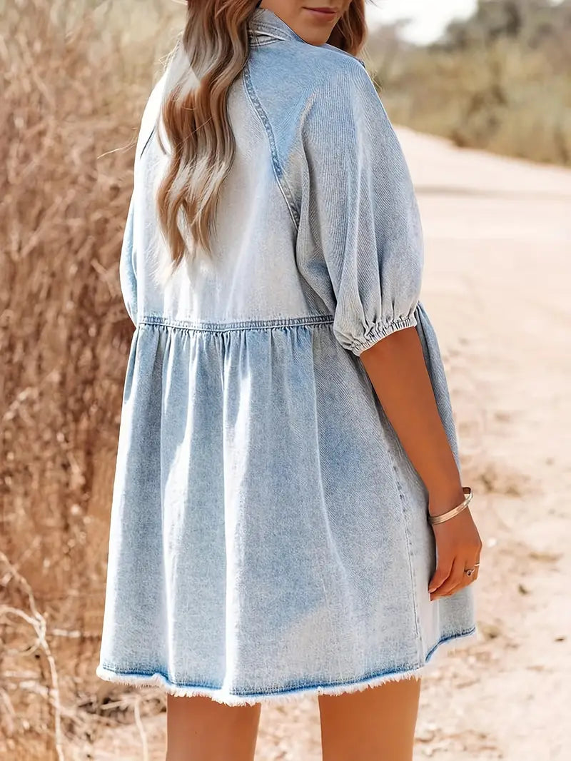 Nyx – Cotton Denim Mini Dress