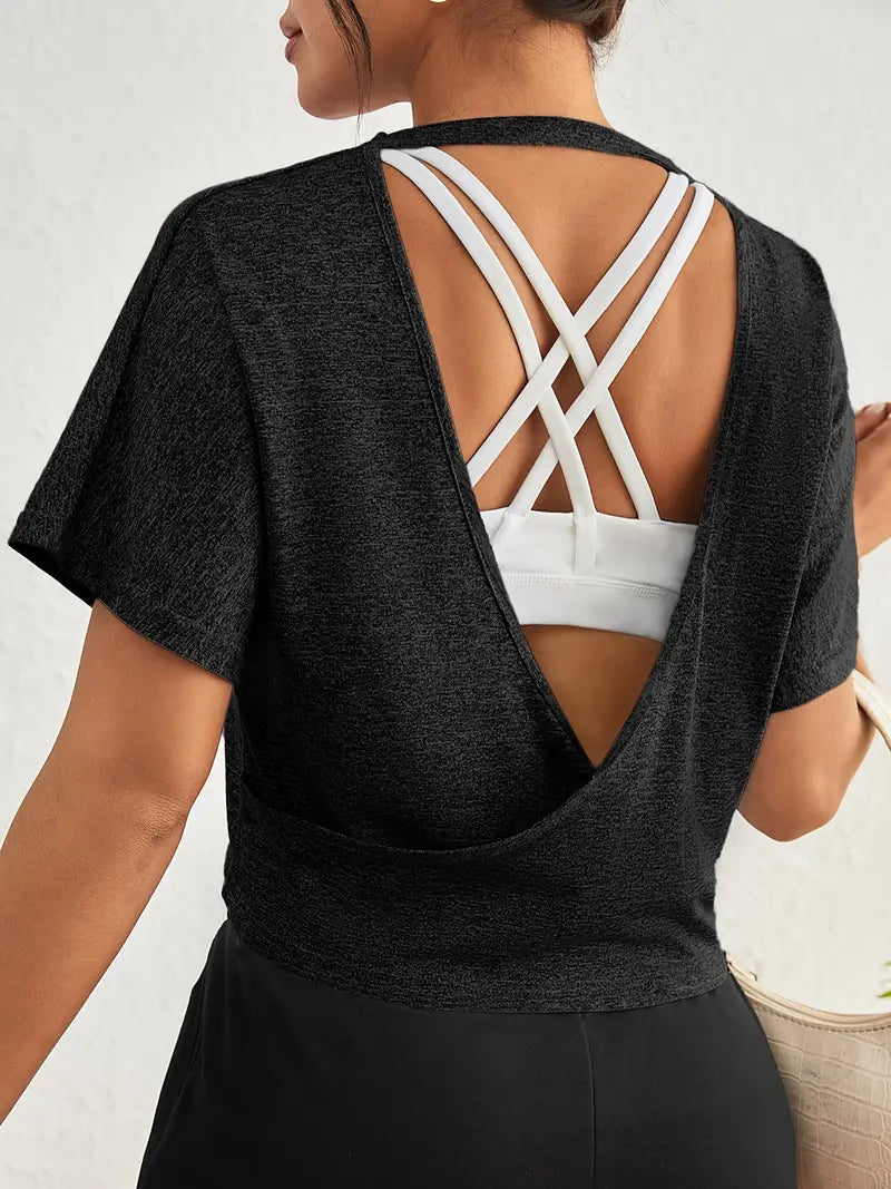 Nyxen – Sexy Open-back Crop T-shirt