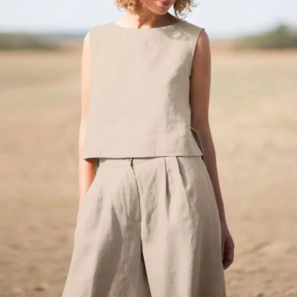 Tzara – Cotton Linen Top and Pants