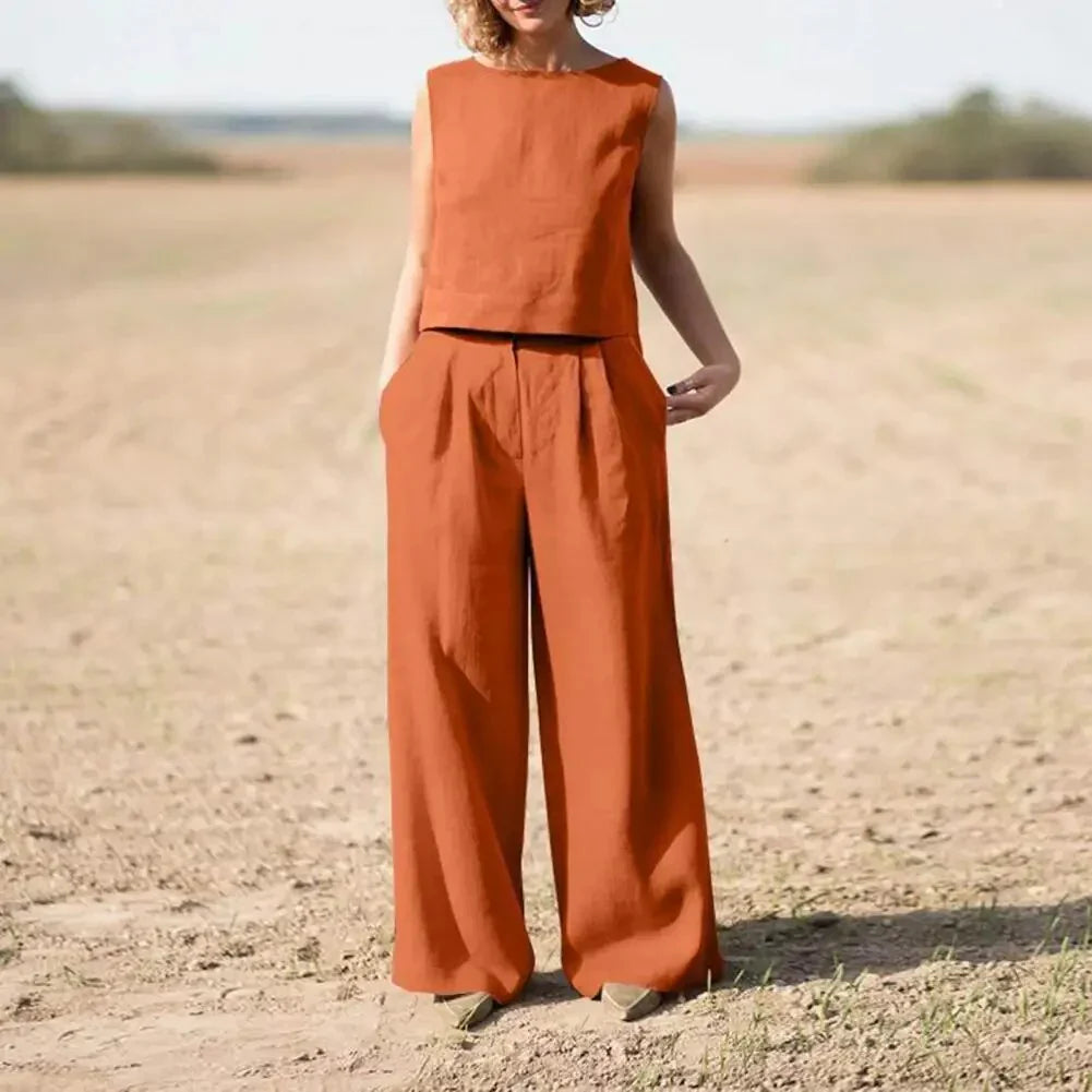 Tzara – Cotton Linen Top and Pants
