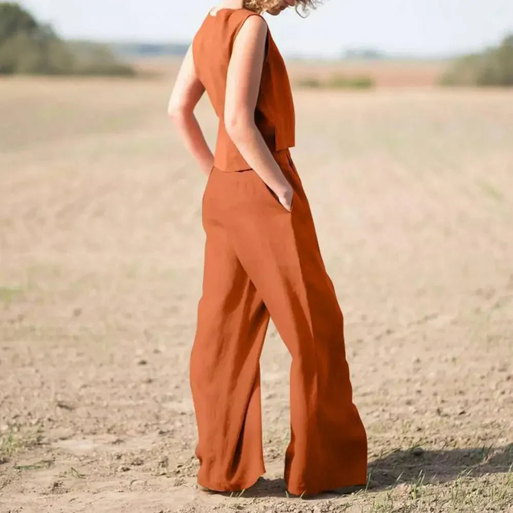 Tzara – Cotton Linen Top and Pants