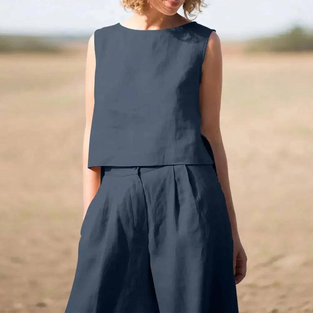 Tzara – Cotton Linen Top and Pants