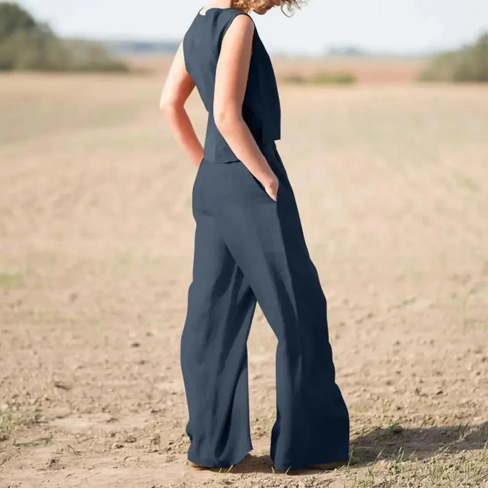 Tzara – Cotton Linen Top and Pants