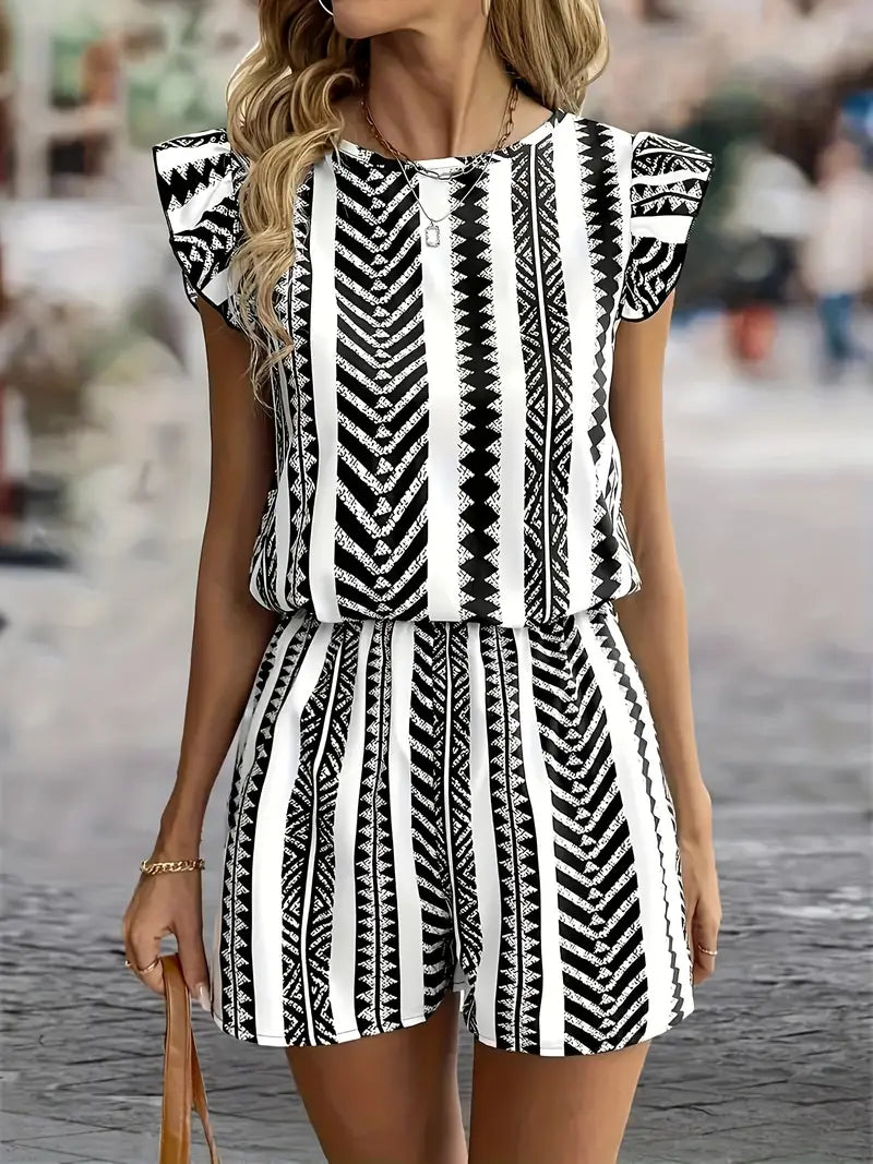 Hollista – Stylish Black and White Romper