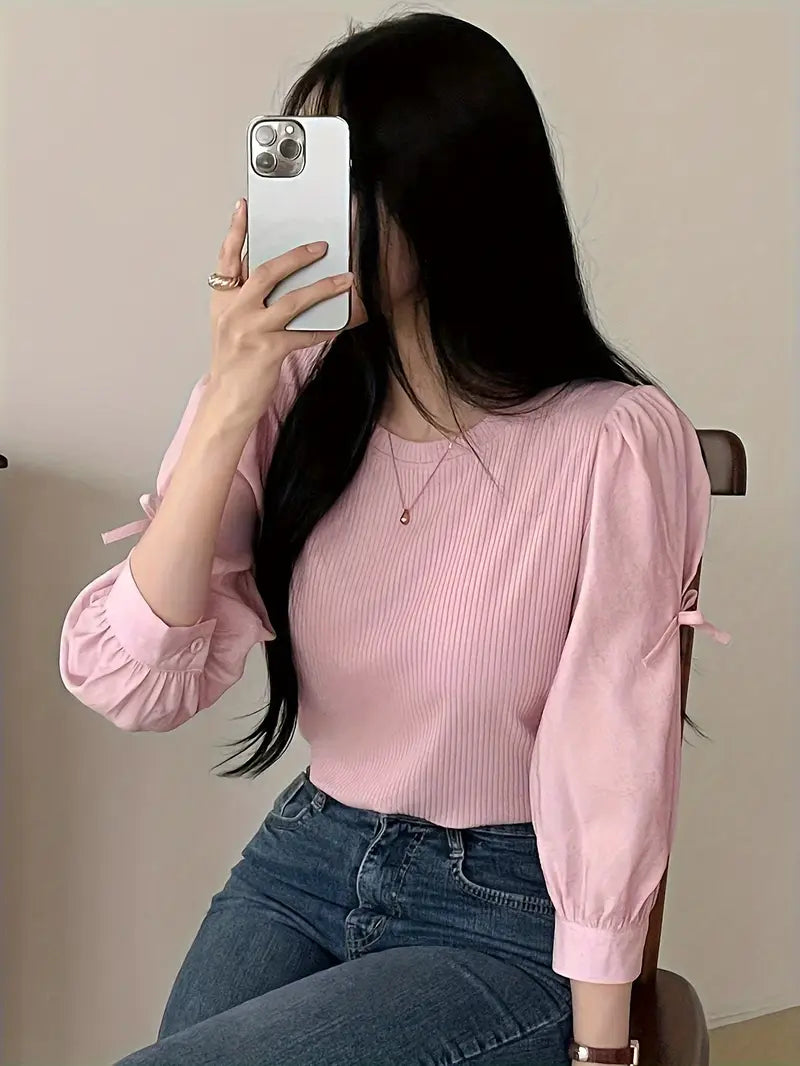 Zafryne – Elegant Puff Sleeves Blouse