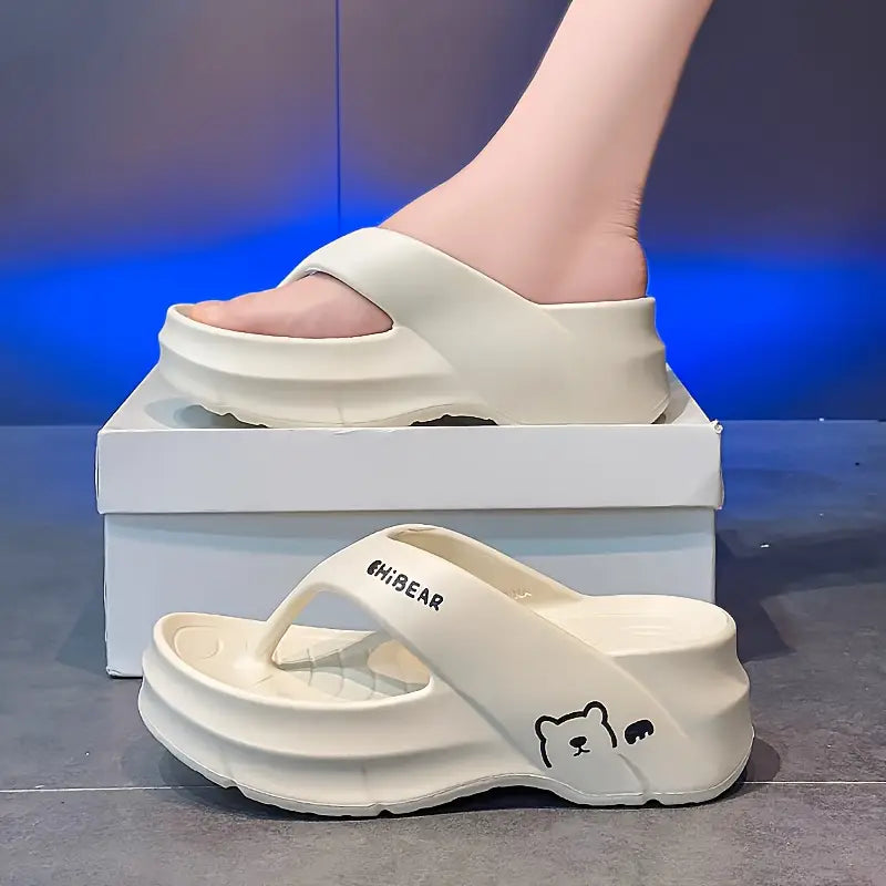 Cresida – Cute Cartoon Platform Flip-flops