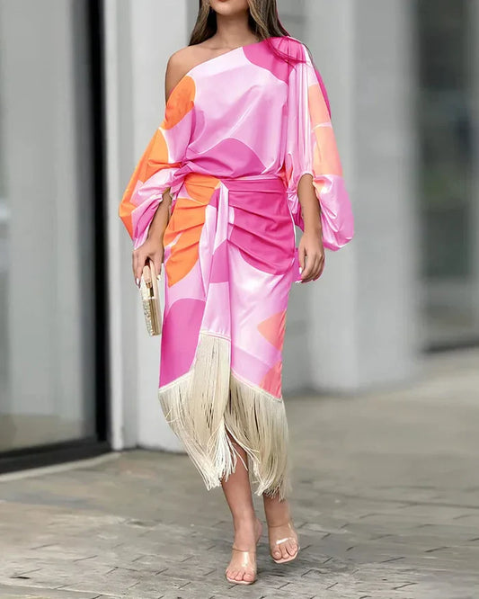 Morwenna – Silky Satin One-shoulder Dress