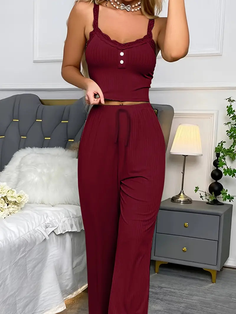 Thaliora – Fashionable Set of Sleeveless Top and Pants