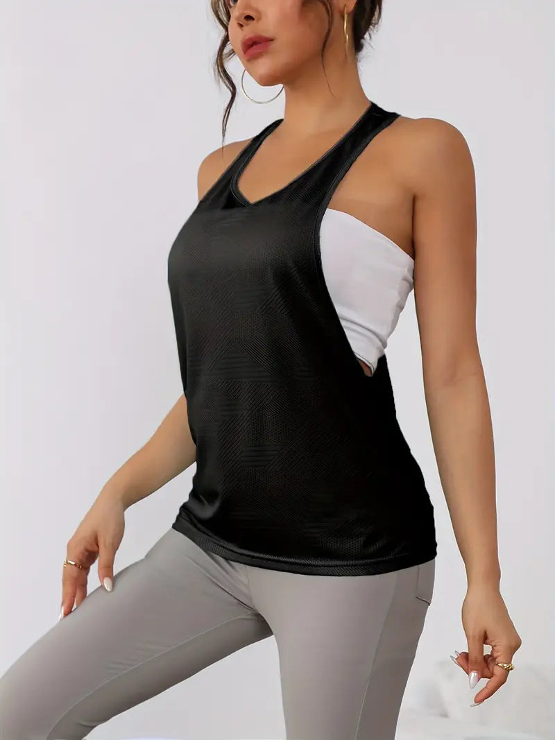 Nyxaria – Breathable Open-Back Racerback Tank Top