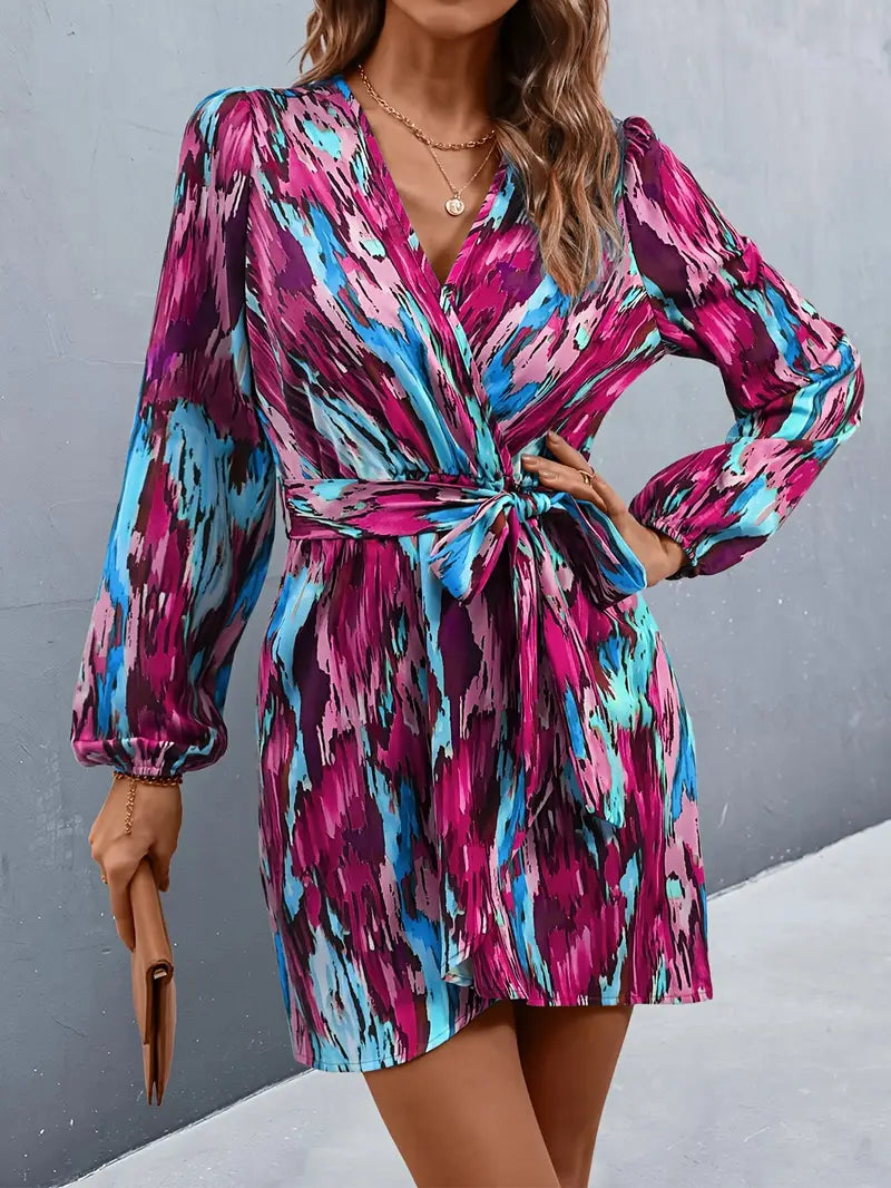 Nocturna – Long-sleeved Wrap Dress