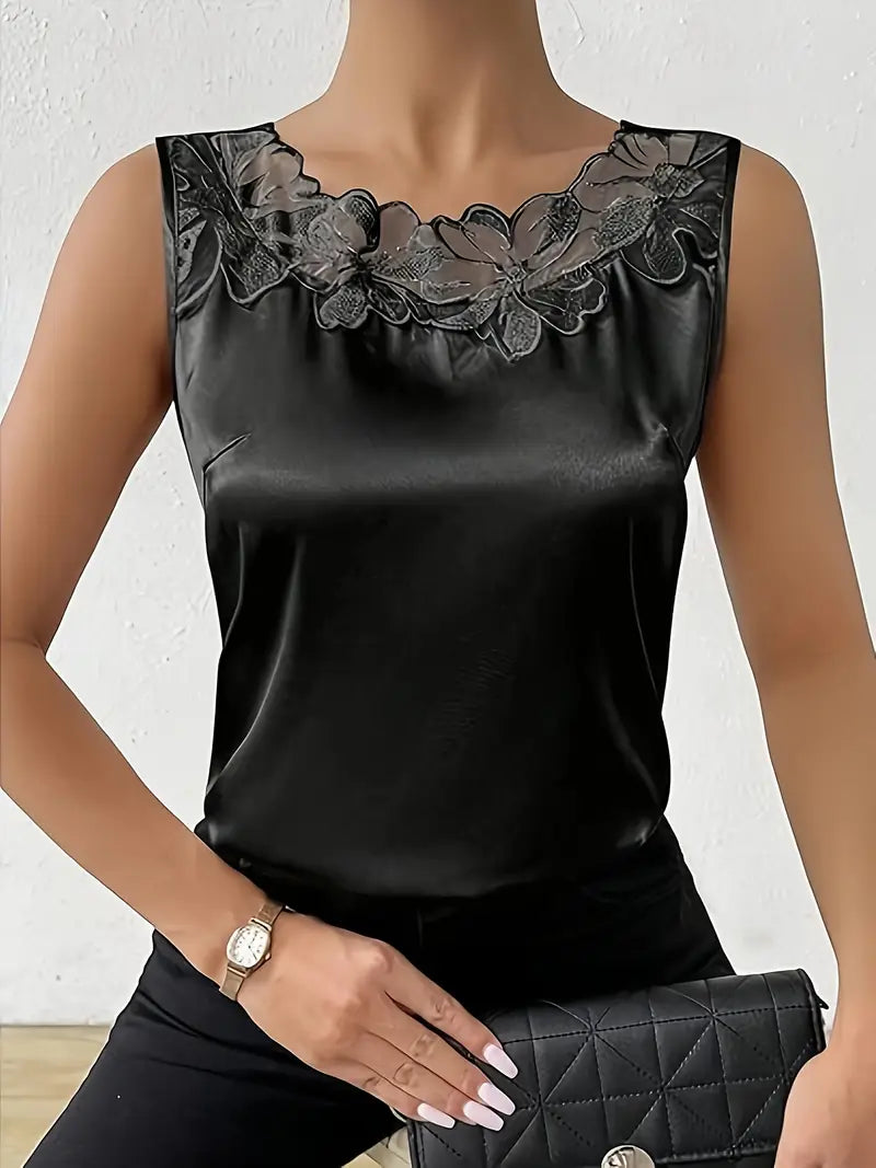 Isalina – Elegant Satin Sleeveless Top