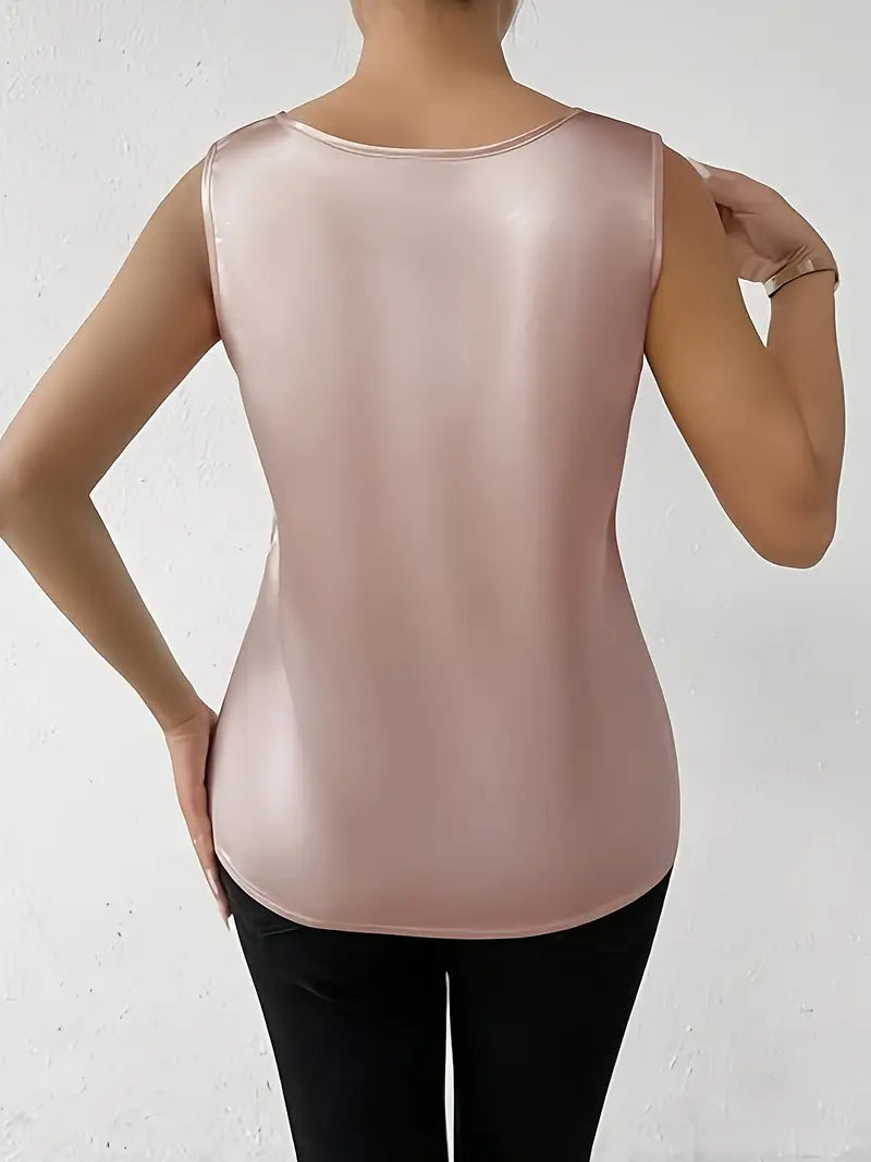 Isalina – Elegant Satin Sleeveless Top